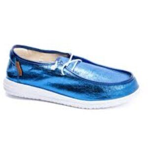 NEW in box Corkys  Electric Blue Crinkle Metallic Kayak shoes